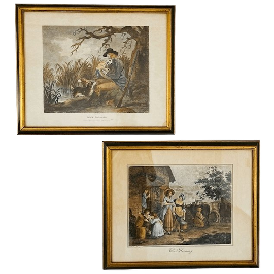 Set Vintage Landelijke Schilderijen Prenten Thomas Simpson 1