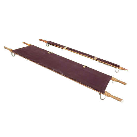 Militair Vintage Brancard, Opvouwbed, Veldbed, Kampeerbed 1