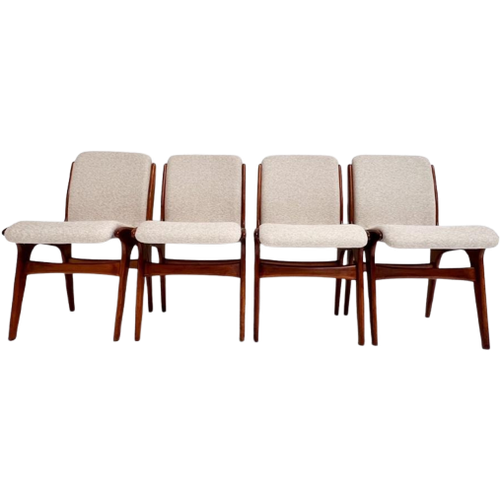 Set Van 4 Opnieuw Gestoffeerde Mahjongg Stoelen, 1950'S