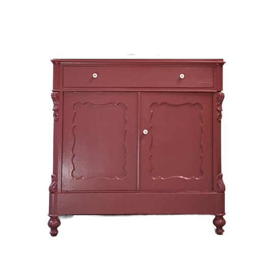 Vintage Antieke Biedermeiercommode In De Kleur Merlot Mania ‘emma’ 1