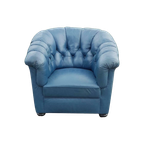 Nette En Luxe Vintage Leren Club Seat Chesterfield Look thumbnail 1