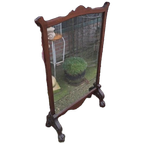 Antiek Haardscherm Afm. 71 X 27cm En 116cm Hoog. thumbnail 1