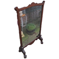 Antiek Haardscherm Afm. 71 X 27cm En 116cm Hoog.