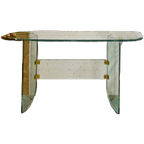 Vintage Glazen Sidetable Met Facet Geslepen Randen thumbnail 1