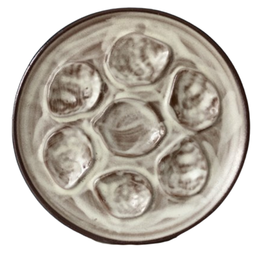 Robuust Vintage Frans Oesterbord Voor 6 Oesters 1