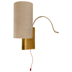Vintage Wandlamp Wandlampje Lamp Messing Glas Retro
