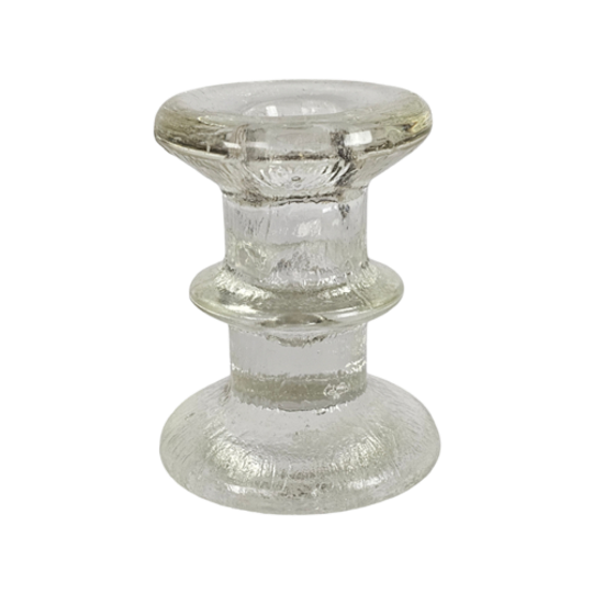 Iittala - Timo Sarpaneva - 'ice Glass' - Kandelaar - Finland - 70s 1