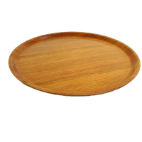 Vintage Dienblad Plywood Rond