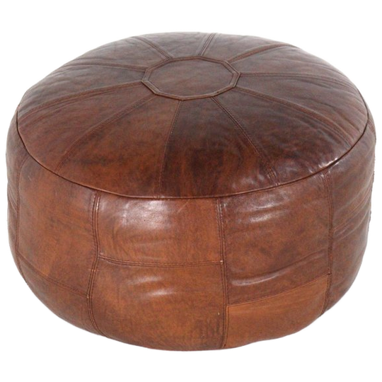 Woerdenbach Lederen Poef Vintage 1