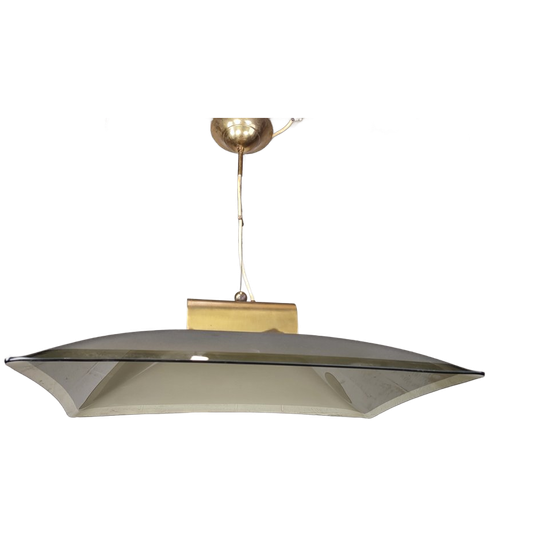 Vintage Italiaanse Glazen Hanglamp 1