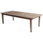 Grote Massief Houten Tafel 265 X 120, Grote Robuuste Tafel thumbnail 1