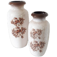 Set Van 2 Scheurich Vazen West Germany Vaas Vintage Vaas