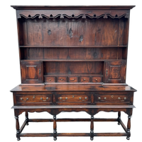 Tweedelige Kast Met Lades, Planken En Deurtjes