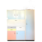 Vintage Original Tielsa Duitse Keukenkast Pastel | Kast thumbnail 1