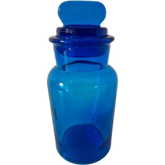* Vintage Apothekers Pot Kobalt Blauwe Apothekers Potje 1