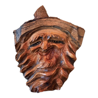 Vintage Houtsculptuur, Houtsnijwerk, Bosgeest, Woodspirit