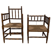 Set Bobbin Chairs, Knobbel Stoelen. Origineel. Oud