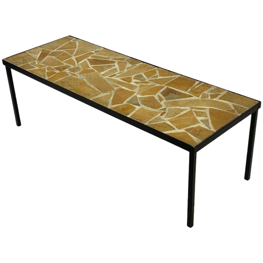 Vintage Salontafel Natuursteen Jaren 60 Coffee Table Design 1