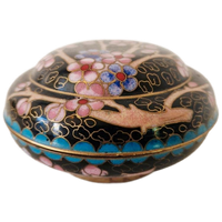 Oud Cloisonné Doosje Dekseldoos Pillendoosje