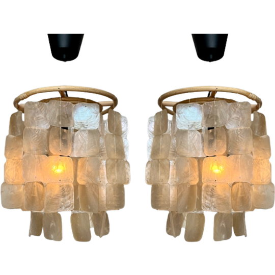 Set Van 2 Capiz Schelpen Schelp Hanglamp Hanglampen Opaline 1