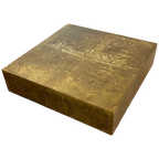 Vintage Brutalist Sarreid Ltd. Brass - Clad Salontafel thumbnail 1