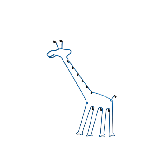 Grote Giraffe Blauwe Kapstok, Vintage IKEA Collectabels 1