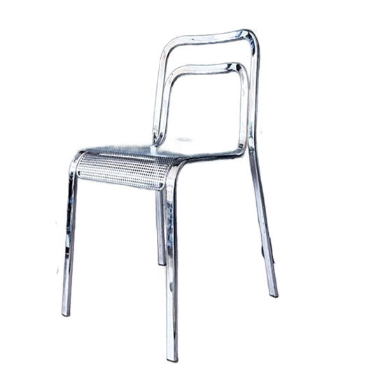 Vintage Set Van 5 Arrben Italy Chrome Chairs, Ca80ss 1