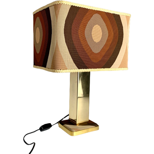 Gold Plated Table Lamp, 1970'S