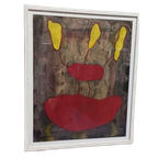 Dite Bultje Schilderij "rode Schelp", Ingelijst, 53 Cm X 65 thumbnail 1