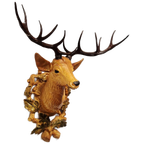 Vintage Hertenkop Gewei Kunststof Tirol Skihut Cafe Mancave thumbnail 1