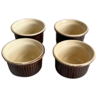 Set Van 4 Vintage Ramequins / Oven Schaaltjes