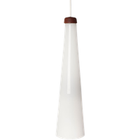 Glass And Teak Pendant Light, Denmark 1960’s.