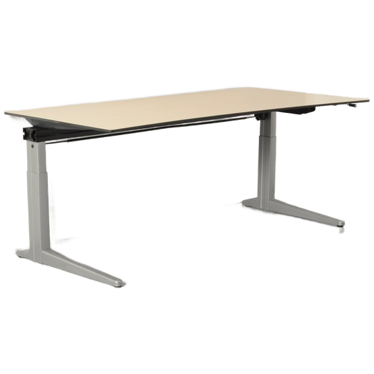 Ahrend Essa Bureau, Ahorn Blad, 180 X 80 / 90 Cm, Hoogte Instelbaar D.m.v. Handslinger 1