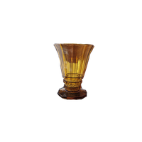 Val Saint Lambert Art Deco Amberkleurige Vaas