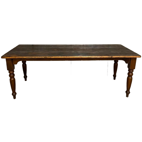 Franse Boeren Eettafel. L 210cm. Oud Grenen. 6-8 Persoons. 1