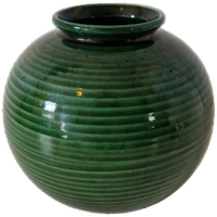 * Antieke Groene Keramieke Bolvaas