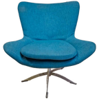 Hjord Knudsen Vintage Fauteuil Draaifauteuil Draaistoel thumbnail 1