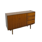 Teak Fineer Dressoir Met Ronde Knop En Lades Nr. 2 thumbnail 1