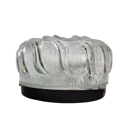 Vintage Plafondlamp Plafonnière Wandlamp Glas Organisch 1