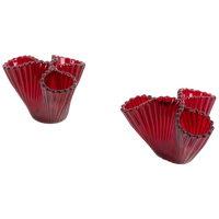 Pair Of Art Glass Vases ‘reffla’ By Carl Arthur Percy For Gullaskruf, Sweden 1950’s