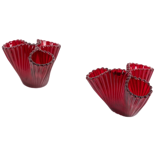 Pair Of Art Glass Vases ‘reffla’ By Carl Arthur Percy For Gullaskruf, Sweden 1950’s 1