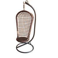 Rotan Egg Chair Met Metalen Voet, Hang Stoel, Vintage