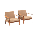 Set Van 2 Vintage Deens Design Fauteuils Uit De Jaren ’60 thumbnail 1