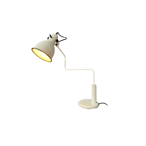 Anvia Elbow Tafellamp Van Hoogervorst - Witte Swing-Arm Bureaulamp - Mid Century Office Lamp