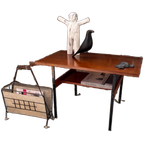 Vintage Houten Bijzettafel, Tafel, Audiomeubel thumbnail 1
