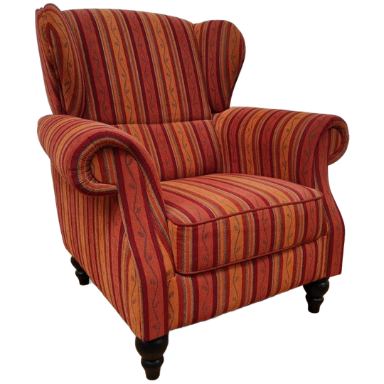 Vintage Landelijke Stoffen Oorfauteuil Stoel Fauteuil 803 1