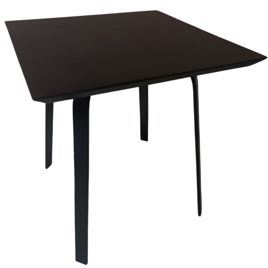 Tafel Woody - Black Noir - L70 X W70 X H4 - Jacques - Set/4 Poten 1