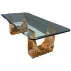 Glass Coffee Table In The Style Of Marie-Claude De Fouguieres 1970S thumbnail 1