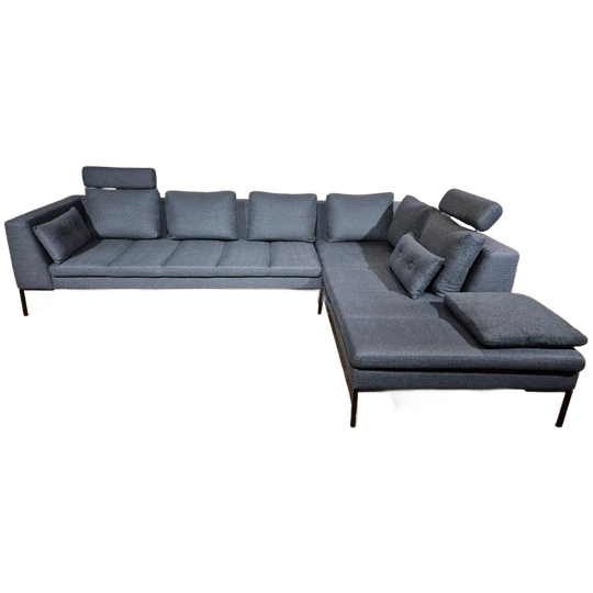 Montel Tristan Hoekbank - Grijs - Stof - Design - Hoofdsteun 1
