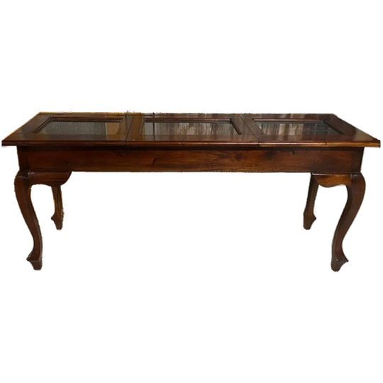 Oude Toonbank, Vitrine-tafel, Sidetable, Pronktafel. L 180cm 1